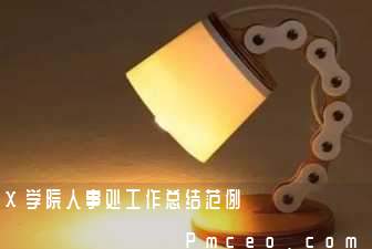 x学院人事处工作总结范例 x学院人事处工作总结范例
