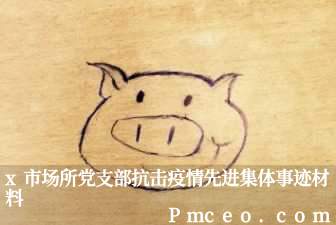 x市场所党支部抗击疫情先进集体事迹材料 x市场所党支部抗击疫情先进集体事迹材料