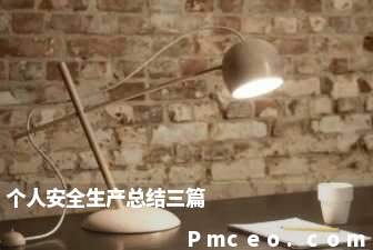 个人安全生产总结三篇 个人安全生产总结三篇