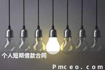 个人短期借款合同 个人短期借款合同