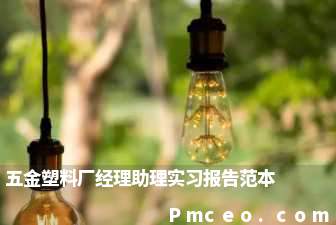 五金塑料厂经理助理实习报告范本 五金塑料厂经理助理实习报告范本