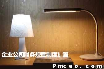 企业公司财务规章制度1篇 企业公司财务规章制度1篇