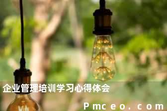 企业管理培训学习心得体会 企业管理培训学习心得体会