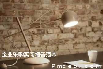 企业采购实习报告范本 企业采购实习报告范本