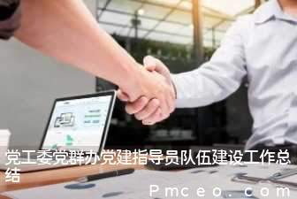 党工委党群办党建指导员队伍建设工作总结 党工委党群办党建指导员队伍建设工作总结