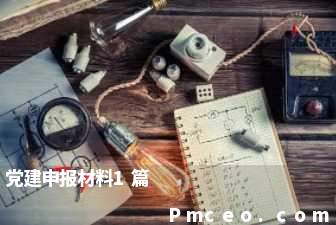 党建申报材料1篇 党建申报材料1篇