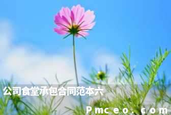 公司食堂承包合同范本六 公司食堂承包合同范本六