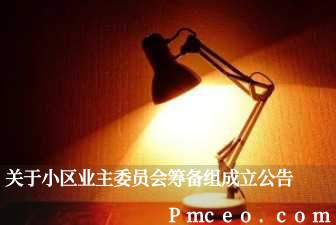 关于小区业主委员会筹备组成立公告 关于小区业主委员会筹备组成立公告