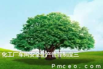 化工厂车间安全生产管理制度三 化工厂车间安全生产管理制度三