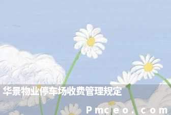 华景物业停车场收费管理规定 华景物业停车场收费管理规定