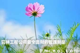 园林工程公司最全面财务管理制度 园林工程公司最全面财务管理制度