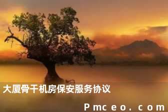大厦骨干机房保安服务协议 大厦骨干机房保安服务协议