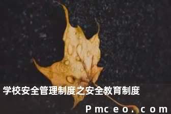 学校安全管理制度之安全教育制度 学校安全管理制度之安全教育制度