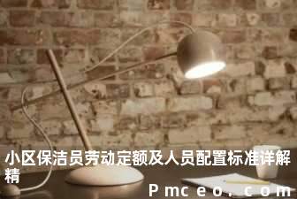 小区保洁员劳动定额及人员配置标准详解精 小区保洁员劳动定额及人员配置标准详解精