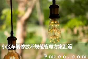 小区车辆停放不规范管理方案汇篇 小区车辆停放不规范管理方案汇篇