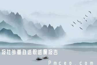 报社外宣办述职述廉报告 报社外宣办述职述廉报告