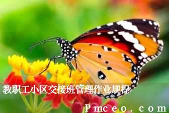 教职工小区交接班管理作业规程 教职工小区交接班管理作业规程