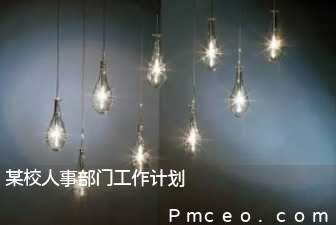 某校人事部门工作计划 某校人事部门工作计划