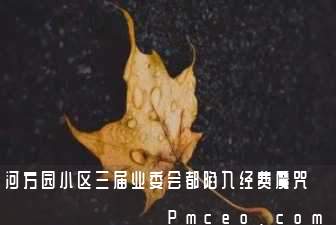 河方园小区三届业委会都陷入经费魔咒 河方园小区三届业委会都陷入经费魔咒