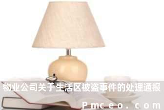 物业公司关于生活区被盗事件的处理通报 物业公司关于生活区被盗事件的处理通报