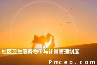 社区卫生服务物价与计量管理制度 社区卫生服务物价与计量管理制度