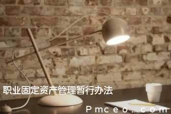 职业固定资产管理暂行办法 职业固定资产管理暂行办法