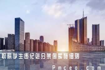 职院学生违纪处分条例实施细则 职院学生违纪处分条例实施细则