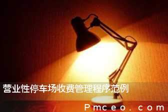 营业性停车场收费管理程序范例 营业性停车场收费管理程序范例