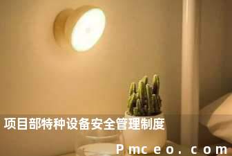 项目部特种设备安全管理制度 项目部特种设备安全管理制度